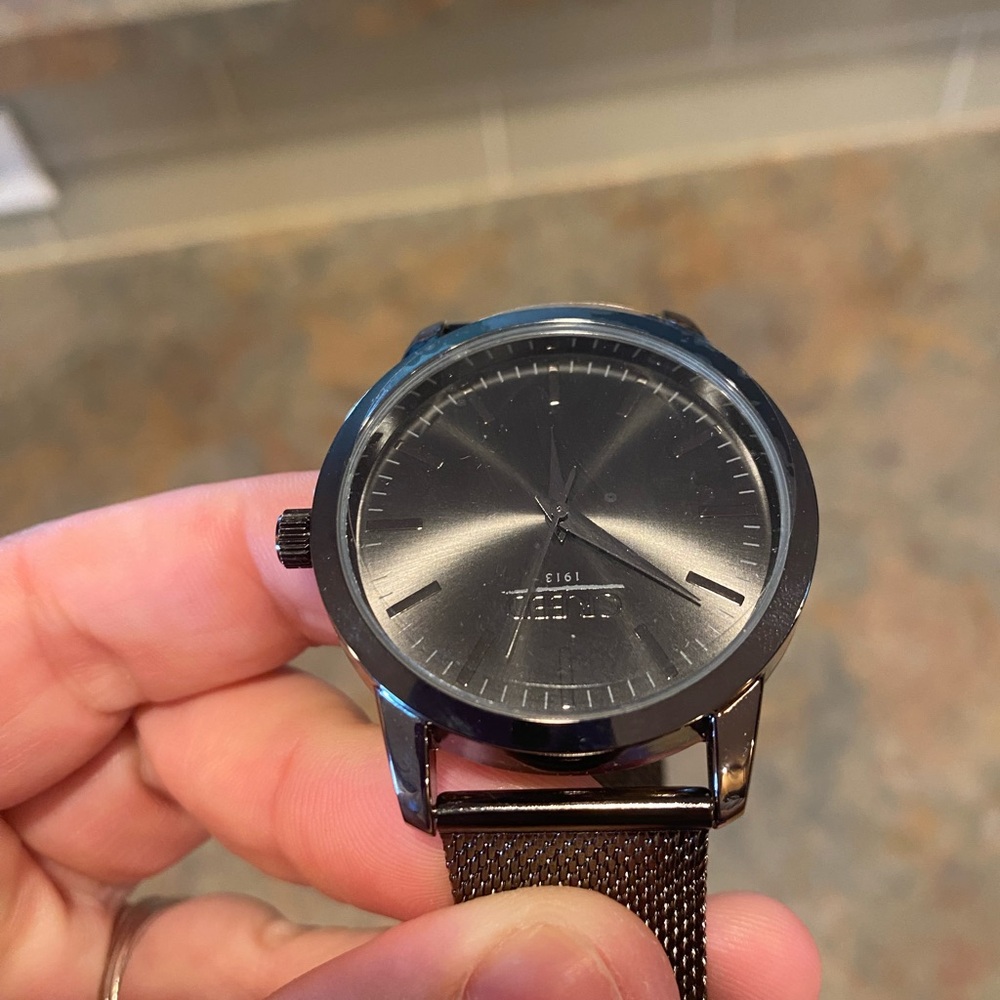 Creed Black Mesh Strap Watch - Picture 7 of 8